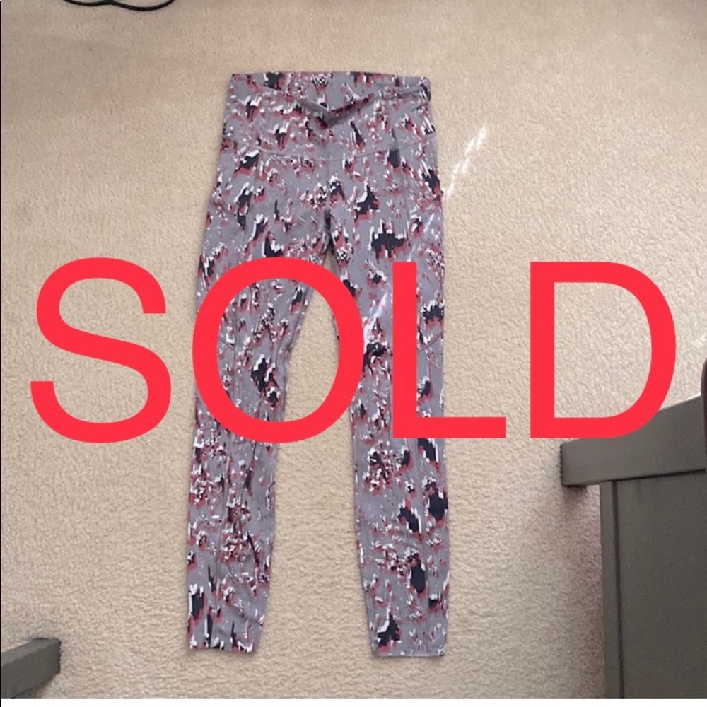 NWOT Lululemon Fast Free Tight 25” Hi Rise HR Floral Flux Multi FFXM Size 4